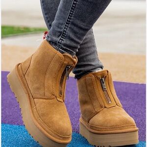 Ugg Neumel Zip Platform Booties Sz 8